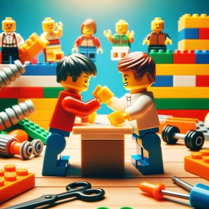 a simple lego fight, not too fancy