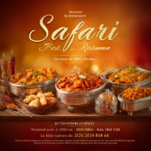 Create a high-definition promotional poster for a restaurant nam...