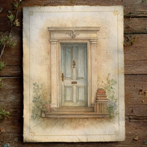 Print-ready junk journal page, A4 portrait full-bleed (≈2480×350...