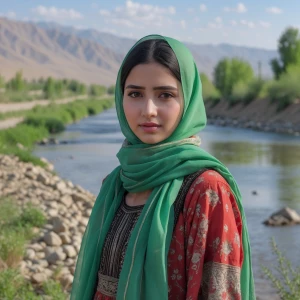 Please create a beautiful picture of a very pretty girl, she is...