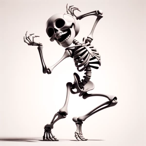 skeleton doing dance