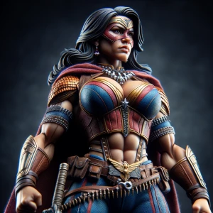 Generate a detailed and realistic image of an action figure depi...
