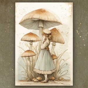 Print-ready junk journal page, A4 portrait full-bleed (approx. 2...