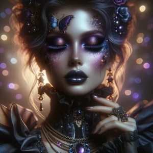 A portrait-oriented, hyper-realistic digital painting, focusing...