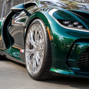 candy deep green marble metallic Bugatti w16 mistral with chrome...