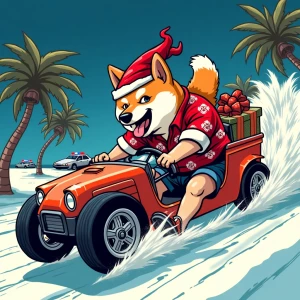 GTA Vice City loading screen action card: cel-shaded anthropomor...