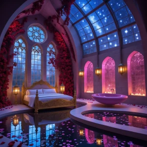 In the Master Bedroom - The Enchanted Gallery, a grand chamber u...