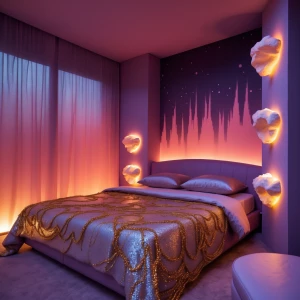 Imagine entering Guest Room 5 – Twilight Blush Room: Within this...
