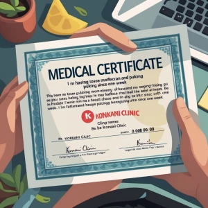 generate me a medical certificate saying i m having loose motion...