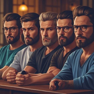 Can you create a graphic design realistic picture of lineups com...