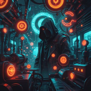 A hauntingly vibrant astral projection, the digital painting dep...