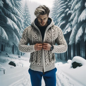 he image depicts an outdoor scene during winter in a snow-covere...