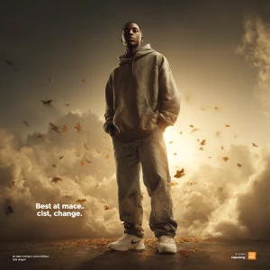 Generate a hyper-realistic cinematic portrait of a young Black m...