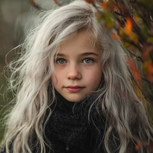 моя дочь - блондинка с серыми глазами. длинными волнистыми волос...