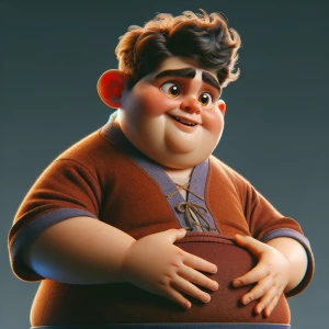 Fat kid 400lbs belly play