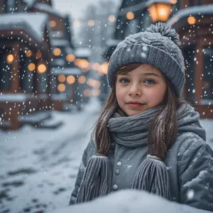 It's winter holidays.The weather is snowy. Please with the text