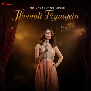 Album cover for a Hindi jazz swing song titled "Jhoomti Fizaayei...