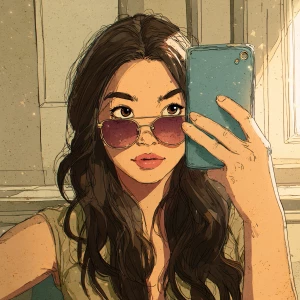 selfie of young woman