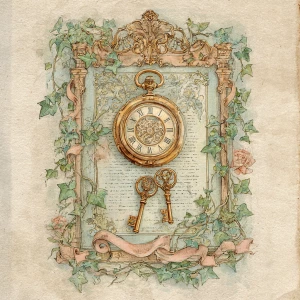 Print-ready junk journal page, A4 portrait full-bleed (≈2480×350...