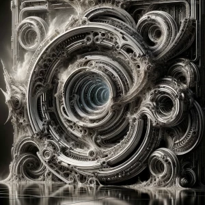 An entrancingly distorted quantum transporter, its intricate des...