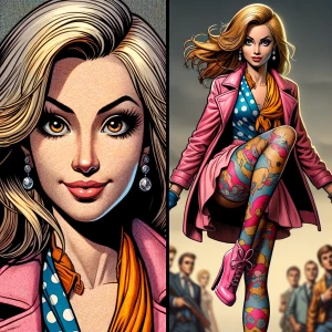 Margot robbie in nylons as Harley Quinn and then as barbie