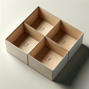 A 11 x 11 box with 3 
open compartments