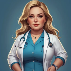 Make me a Plus size female doctor