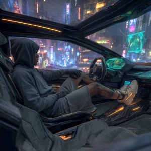 Prompt: Veedu, The Agile Star – Reclined Interface in Lamborghin...