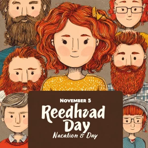 Create an image of a vibrant banner that says "November 5: Natio...