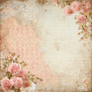 Shabby chic vintage scrapbook background paper, 12x12 inch print...
