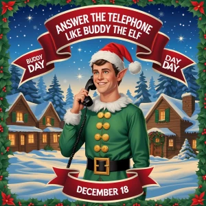 Banner states
“Answer The Telephone
Like Buddy The Elf Day
Decem...