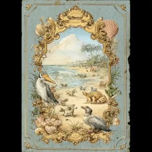 Print-ready junk journal page, A4 portrait full-bleed (≈2480×350...