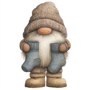 vintage cozy semi-realistic watercolor illustration of a cute ch...