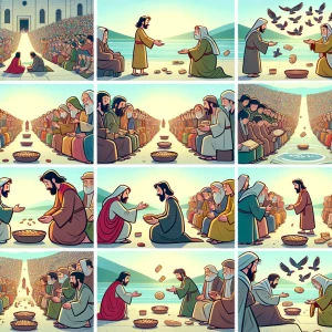 Make a drawing stop motion video about the story of the 5 loaves...