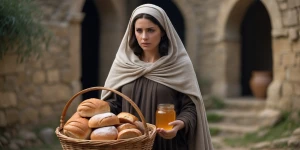 The queen of Jeroboam puts on a plain cloak and veil to hide her...