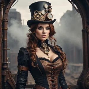 A woman steampunk
