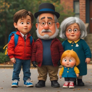 Kid versions of the following characters from the movie Home Alo...