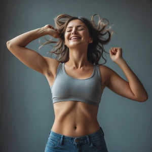 Woman shaking her body