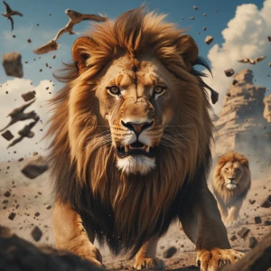 Samsung defeating the lion