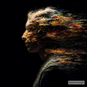 “Speed of Thought”
Visual: A person or a silhouette dissolving...
