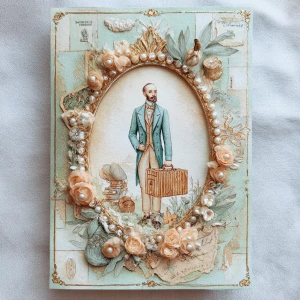 Print-ready junk journal page, A4 portrait full-bleed (≈2480×350...