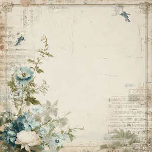 Print-ready shabby-chic collage background; A4 & US Letter full-...