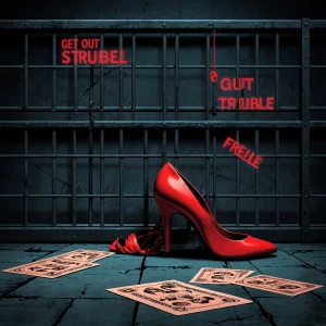 Design an adult-themed "Get Out of Trouble Free Card" for an adu...