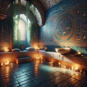 Bathroom 3 – Scribe’s Alcove: Intimate dreamscape bathroom style...