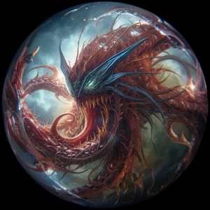 A chaotic, enigmatic entity composed of swirling colors and dist...