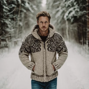 he image depicts an outdoor scene during winter in a snow-covere...