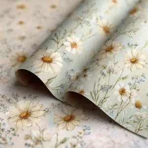 flat printable background paper, cottage farmhouse wildflower pa...