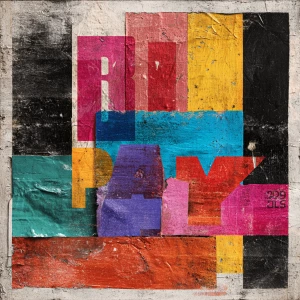 Make an album cover called replay 2025 with lots of different co...