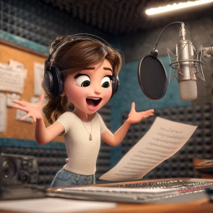 Generate a detailed and realistic image showing a young girl in...