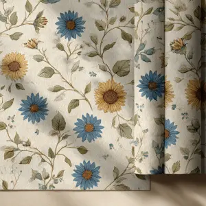 flat printable background paper, rustic farmhouse floral vine pa...